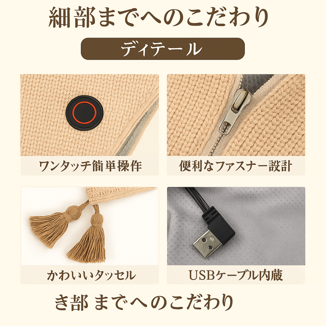 No.1 人気!FuyuOne™ USB加熱ショール