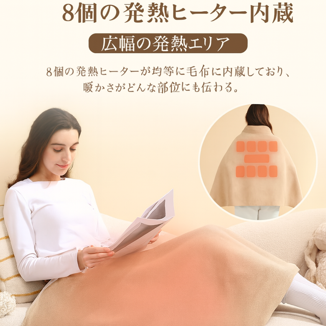 No.1 人気!FuyuOne™ USB加熱ショール